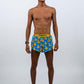 Full body men's rubber ducky 2" split running shorts.