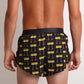 ChicknLegs men's midnight mile 2" split running shorts rear view.