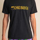 chicknlegs men's heather grey performance logo t-shirt front view..