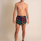 chicknlegs rainbow mile men's 2" split running shorts full body view.