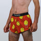 Side view of the men's smileys 2 inch split running shorts.