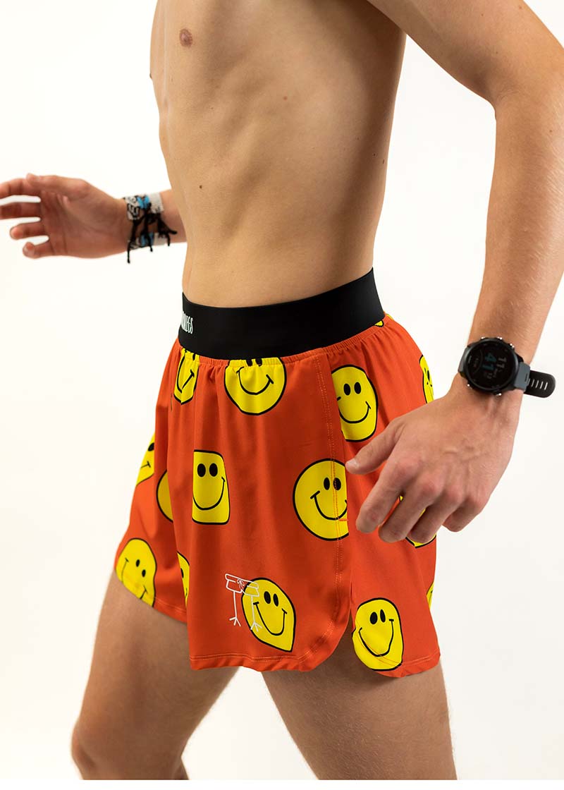 Men's Smiley 4" Half Split Shorts