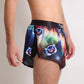 ChicknLegs men's SpaceCats 2" split running shorts side view showcasing our mesh paneling on the side splits.