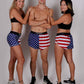Group photo of runners wearing ChicknLegs USA running shorts.