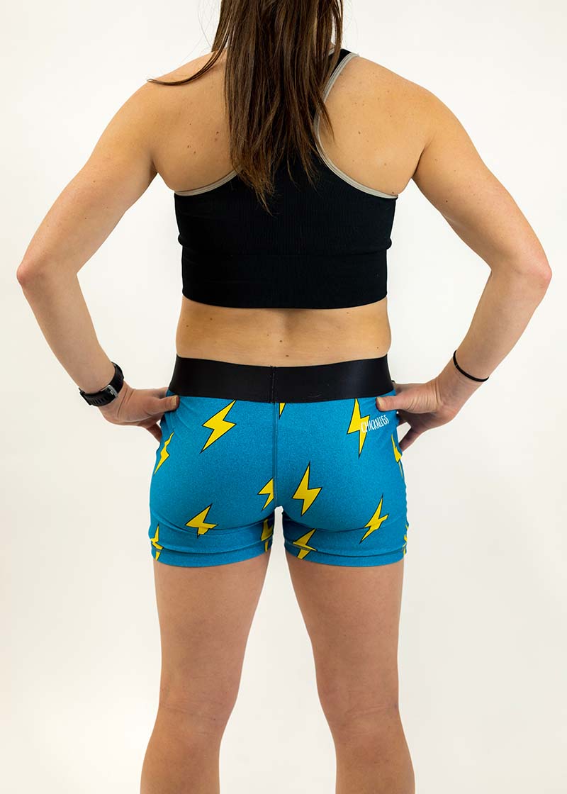 Women's Blue Bolts 3 Compression Shorts – ChicknLegs