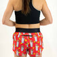 Back view of the women's burritos 1.5 inch split running shorts 