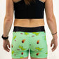 Back view of the women's dino compression running shorts.