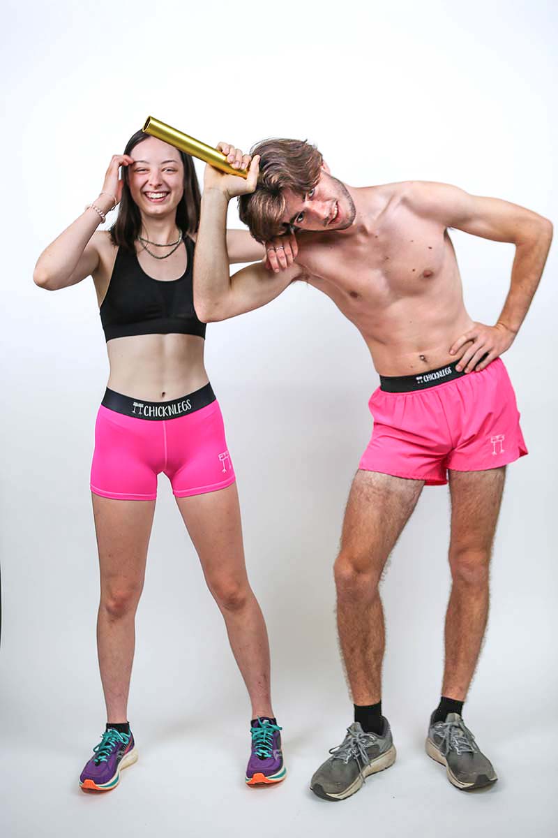 Women's Neon Pink 3" Compression Shorts