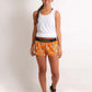 ChicknLegs women's snail's pace 1.5" split running shorts full body view.