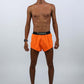 Men's Neon orange 2" Split Shorts