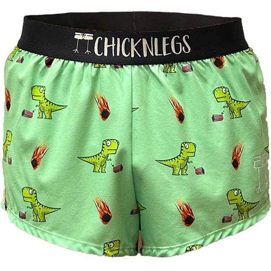 ChicknLegs product ghost image of the men's 2 inch dino running shorts.