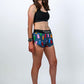 Full body view of the women's 1.5 inch porta-potty running shorts.
