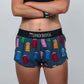 Closeup front view of the women's 1.5 inch porta-potty running shorts.